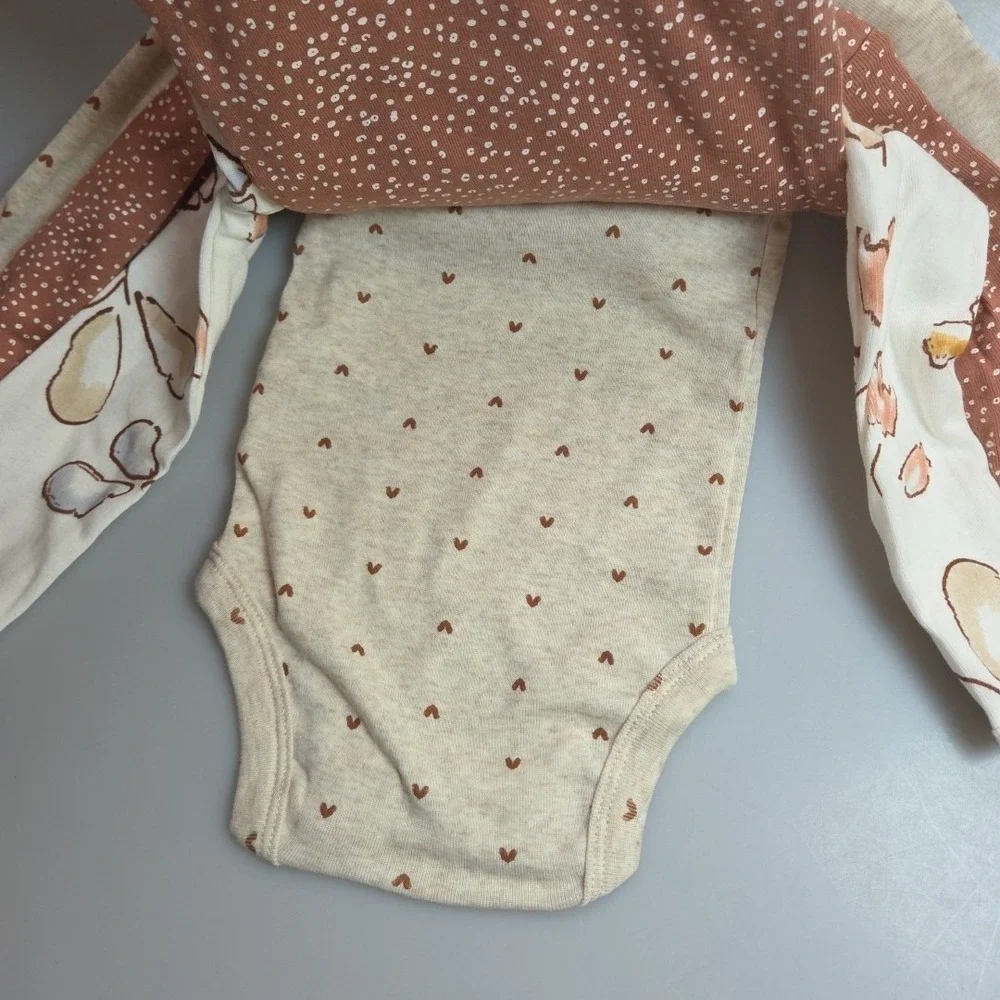 Carter's Just One You Baby Girls' Size 3 Months‎ Long Sleeve Bodysuits 3pk